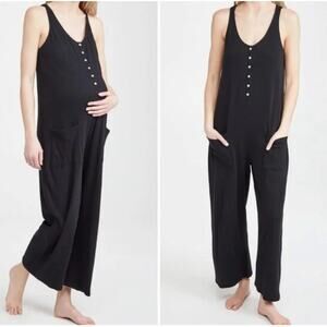 HATCH | Black Pontelle 24/7 Feeding Sleeveless Wide Leg Jumpsuit | Large